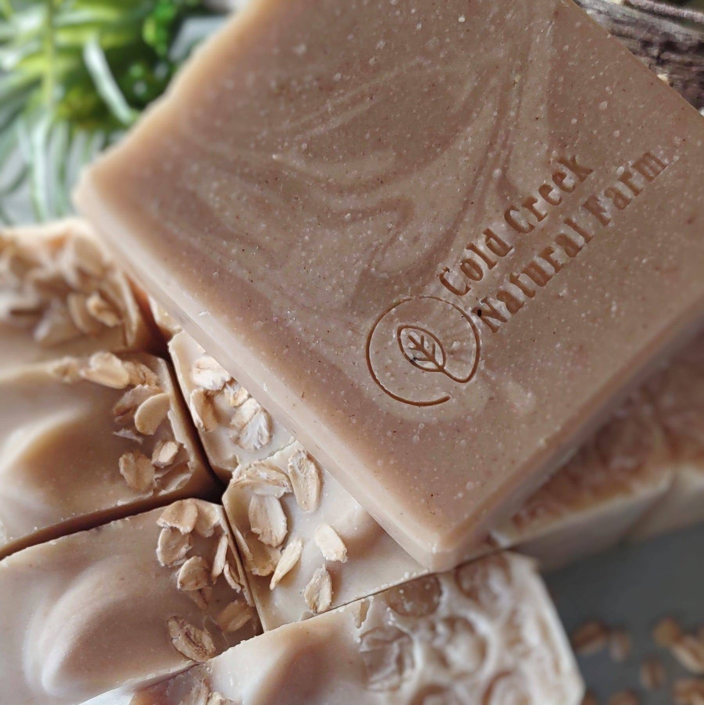 HONEY & OATMEAL - Vegan - Artisan Handcrafted Mild Soap - Cold Creek Natural Farm